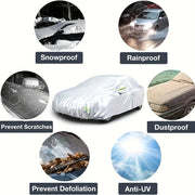 Car Cover Protection Outdoor Exterior Sun Snow UV Winter Summer SUV Sedan Auto Sunshade Dustproof Waterproof Black Silver