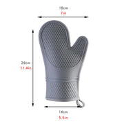 Silicone Oven Mitts 2PCS, Heat Resistant 500F Kitchen Mitts, 11.4