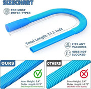 HOMEFISH Dryer Vent Vacuum Cleaner Kit, Flexible Hose Duct Cleaning Attachment, Universal Lint Remover for Home Appliance Ventil