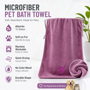 Microfiber Pet Absorbent Towels – Super Absorbent & Soft, No Deformation, Essential for Pet Bathing