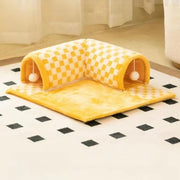 Cat Nest Tunnel Maze Digging Hole Cat Bed Warm for Autumn Winter Suitable All Seasons Removable Washable Pet Winter Blanket