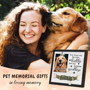Pet Memorial Frame with Collar Holder Wooden Pet Picture Frame Loss of Dog Sympathy Gift Tabletop Decor Cat Dog Passing Away