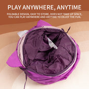 Christmas Gifts Cat Tunnel Toy, Large Collapsible Cat and Dog Tunnel Toys, 6 Entrances and Exits Design, Unique Unicorn Shape