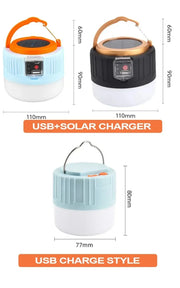 Portable Solar Camping Light Power Bank LED Lanterns With Remote Control Waterproof Outdoor Tent Light Rechargeable Flashlight ﻿