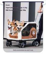 Portable Pet Trolley Case, Fashionable Detachable Dog Trolley Case, Foldable Pet Bag Cat Travel Carrier Bag