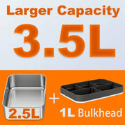 Dual‑Use Electric Heated Lunch Box, 12V Car & Home Plug‑in Food Warmer, 304 Stainless‑Steel Portable Heating Bento Box with Insulated Bag, Fast Heating Food Container for Office, Car, Travel