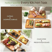 Bamboo charcoal color cutting board set with bracket Kitchen display Cutting Outdoor portable small cutting