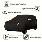 Car Cover Protection Outdoor Exterior Sun Snow UV Winter Summer SUV Sedan Auto Sunshade Dustproof Waterproof Black Silver