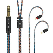 KBEAR ST16 Crystal 16 Cores Upgrade Cable 5N Single Copper Silver-plated 2PIN/MMCX/QDC Earbuds Connector For KS1 Star River Lark