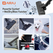 AIRAJ 5 Gallon Electric Vacuum Cleaner Set 120V 1200W High-power Dry Wet Blow Vacuum Cleaner Dusting Machine Household Cleaner