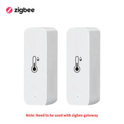 Tuya Zigbee Smart Temperature Humidity Sensor Indoor Hygrometer Thermometer Home Automation Real-time Data Works With Alexa