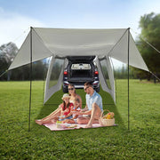 Car Camping Tent SUV Tailgate Awning 4-6 Person 210T Polyester Waterproof Sunproof with Storage Bag for Outdoor Travel