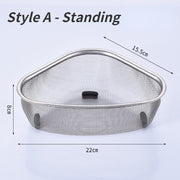 Kitchen Sink Drain Basket Stainless Steel Triangle Food Vegetables Peel Egg Filter Storage Organizer Kitchen Shelf Rack Drainier