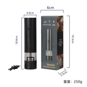 USB Electric Automatic Mill Pepper And Salt Grinder With LED Light Adjustable Coarseness Partner Grinders Kitchen Cooking Tool