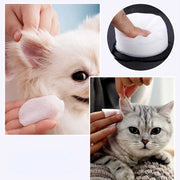 130 Pcs/set of Dog and Cat Cleaning Wipes Pet Eye Wipes Grooming Tear Stain Remover Gentle Non-foaming Wipes Towels