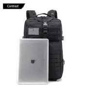 Men 45L Tactical Backpack Molle Bug Out Bag Survival Emergency Water Resistant Outdoor Hiking Camping Travel Rucksack Large Capacity EDC Everyday Carry Commuter Work School Laptop Daypack Trekking Cycling Durable Wear Resista