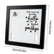 Pet Memorial Frame with Collar Holder Wooden Pet Picture Frame Loss of Dog Sympathy Gift Tabletop Decor Cat Dog Passing Away
