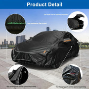 Car Cover Protection Outdoor Exterior Sun Snow UV Winter Summer SUV Sedan Auto Sunshade Dustproof Waterproof Black Silver