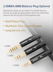 KBEAR ST16 Crystal 16 Cores Upgrade Cable 5N Single Copper Silver-plated 2PIN/MMCX/QDC Earbuds Connector For KS1 Star River Lark