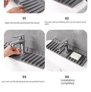 Silicone Faucet Mat Dish Soap Sponge Holder Sink Kitchen Countertop Drying Mat Bathroom Kitchen Sink Splash Guard Drain Pad
