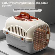 Wholesale High Quality Portable Handheld Carrier with Skylight for Outdoor Use PP Material Pet Carrier Travel