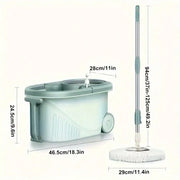 360 Spin Mop And Bucket System Modern Minimalist Green Bucket Stainless Steel Wringer 61 Inch Stainless Steel Handle 2 Microfiber Refills Floor Mop With Wheels Soap Dispenser For Hardwood Tile Floor Spring Cleaning Gift