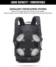 Men 45L Tactical Backpack Molle Bug Out Bag Survival Emergency Water Resistant Outdoor Hiking Camping Travel Rucksack Large Capacity EDC Everyday Carry Commuter Work School Laptop Daypack Trekking Cycling Durable Wear Resista