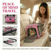 Airline-Approved Medium-Sized Soft-Sided Pet Carriers For Cats And Small Dogs - Durable, Breathable, Foldable Travel Bags With P