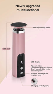 Foot Care Tool 2-in-1 Foot Hand Electric Care Tools Polish Smooth Toenails Electric Callus Remover Pedicure File Foot Scrubber