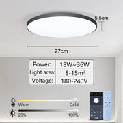 Smart Led Ceiling Lamp 36W 50W 220V Dimmable Modern Led Ceiling Lights With APP Remote Control For Bedroom Living Room