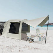 Car Camping Tent SUV Tailgate Awning 4-6 Person 210T Polyester Waterproof Sunproof with Storage Bag for Outdoor Travel
