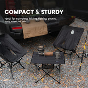 ONETIGRIS Foldable Camping Table, Lightweight Portable Table Sturdy & Quick Setup, Holds Up to 66 lbs, Perfect for Camping, Hiking, Backpacking, Picnic, Beach, Travel