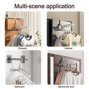 New Hotels Foldable Clothes Drying Rack Five-hole Multi-function Clothes Hook Angle Adjustable Clothes Hanger Travel