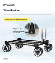 Portable Pet Trolley Case, Fashionable Detachable Dog Trolley Case, Foldable Pet Bag Cat Travel Carrier Bag