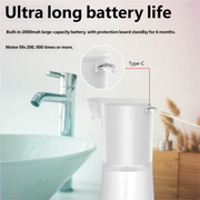HOMEFISH Smart Sensor Automatic Soap Dispenser 350ml USB Charging Contactless Soap Foam Dispenser Hand Sanitizer Machine
