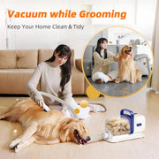 Dog Grooming Kit with Pet Grooming Vacuum, Dog Clipper, Pet Shedding Brush, Cleaning Tool in 1,