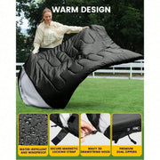 Double Sleeping Bag For Adults, 2 Person Sleeping Bags For Cold Weather & Warm, All Season Camping Hiking Backpacking, With Pillow