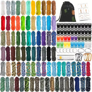 136-Piece Set Multicolor Paracord Rope Kit for Outdoor Sports 7-Strand Design Camping And Hiking Gear Ideal Choice Stretch Strength 5 Pounds Polyester Blend Material