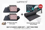 Fleece Liners for Guinea Pigs & Rabbits,  5-Pcs, for Midwest, Gray