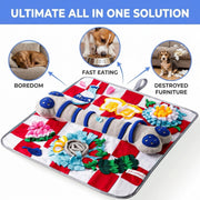 Squeaky Bone Snuffle Mat for Dogs – Interactive Foraging Fun, 24