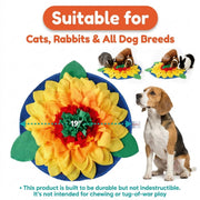 Sunflowerz Snuffle Mat—Soft & Washable- For Dogs, Cats & Rabbits